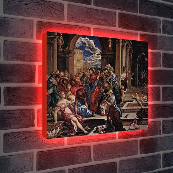 Лайтбокс световая панель - Vertreibung der Handler aus dem Tempel. Эль Греко