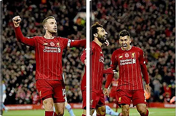 Модульная картина - Празднование гола. Ливерпуль. Liverpool