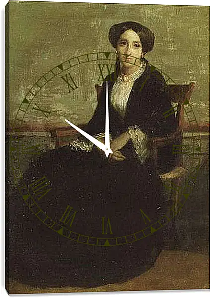 Часы картина - A Portrait of Genevieve Bouguereau. Женевьев Бугро. Адольф Вильям Бугро