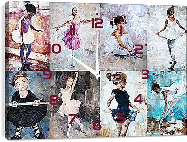 Часы картина - Маленькие балерины