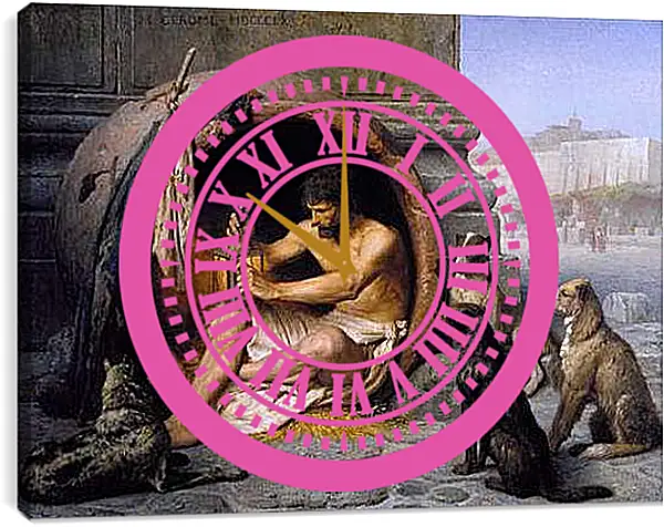 Часы картина - Диоген. Жан-Леон Жером