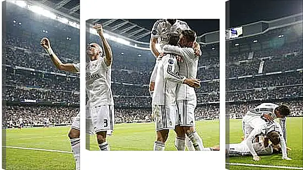 Модульная картина - Празднование гола. ФК Реал Мадрид. FC Real Madrid