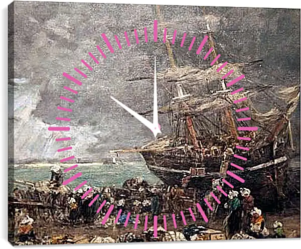 Часы картина - Return of the Terre-Neuvier. Эжен Буден