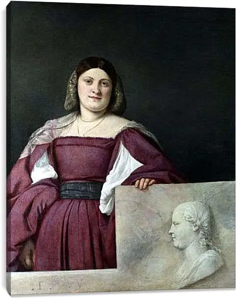 Постер на подрамнике - Ла Скьявона. Тициан Вечеллио