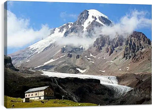 Постер на подрамнике - Гора Казбек 2. Грузия