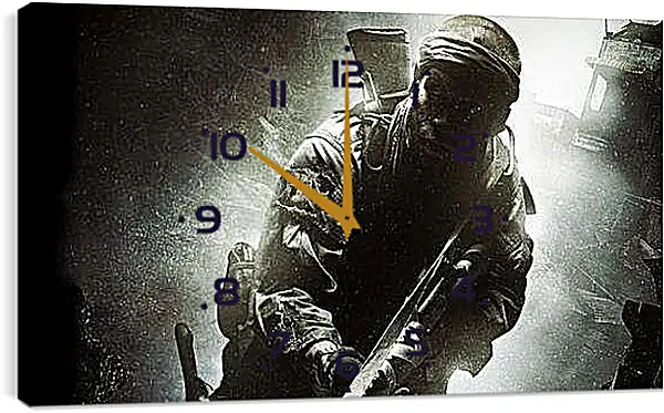 Часы картина - call of duty, soldier, gun