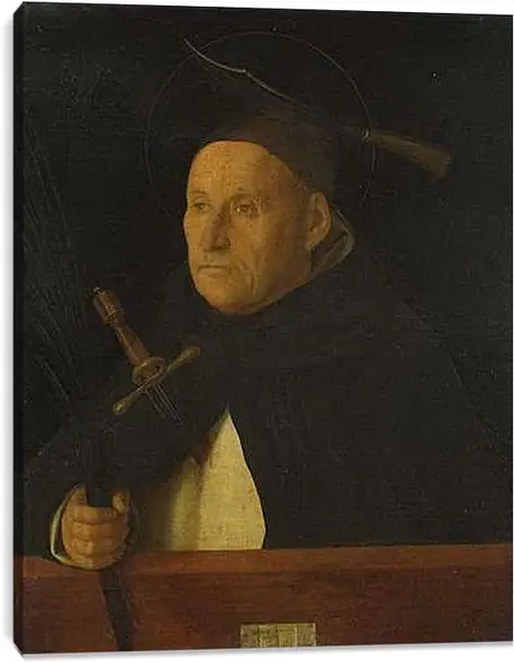 Постер на подрамнике - A Dominican, with the Attributes of Saint Peter Martyr. Джованни Беллини