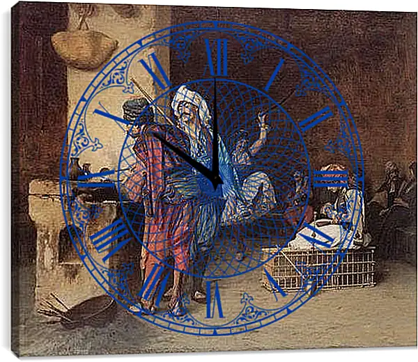 Часы картина - Cafe House, Cairo - Casting Bullets. Жан-Леон Жером