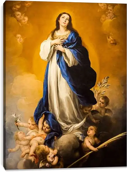 Постер на подрамнике - Мадонна непорочного зачатия. Бартоломе Эстебан Мурильо