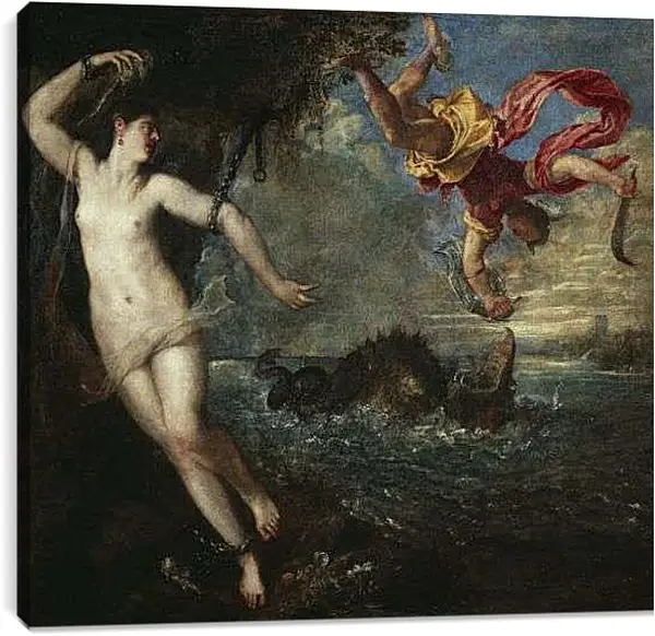 Постер на подрамнике - Персей и Андромеда. Тициан Вечеллио