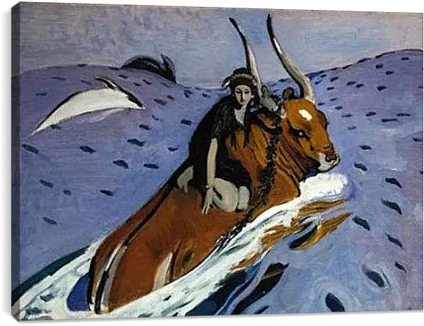 Постер на подрамнике - Похищение Европы. Валентин Александрович Серов