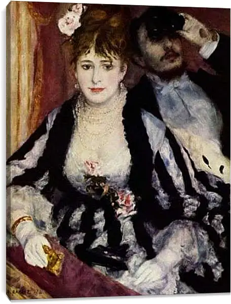 Постер на подрамнике - Die Loge Die Orchesterloge. Пьер Огюст Ренуар