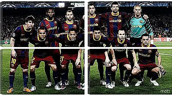 Модульная картина - Фото перед матчем ФК Барселона. FC Barcelona
