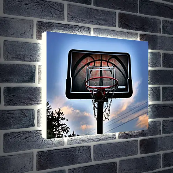 Лайтбокс световая панель - Баскетбольный щит с кольцом