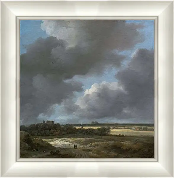 Картина в раме - Вид на Алкмаар. Якоб ван Рейсдал