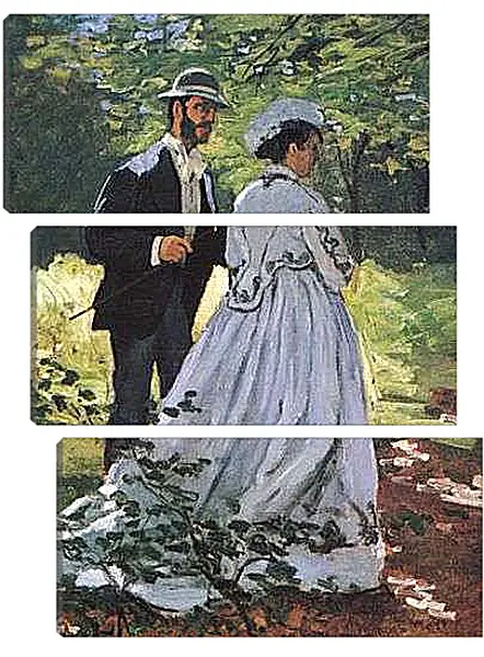 Модульная картина - The Walkers (Bazille and Camille). Клод Моне