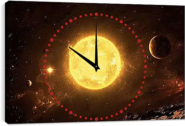 Часы картина - Космос