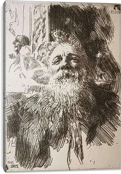 Постер на подрамнике - Auguste Rodin. Огюст Роден. Андерс Цорн