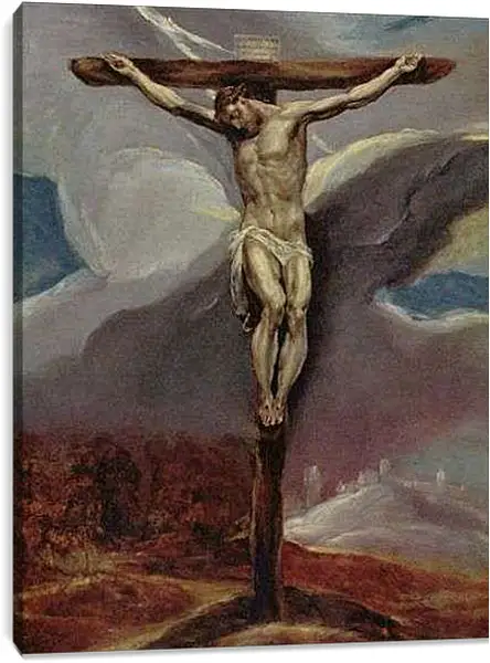 Постер на подрамнике - Christus am Kreuz. Эль Греко
