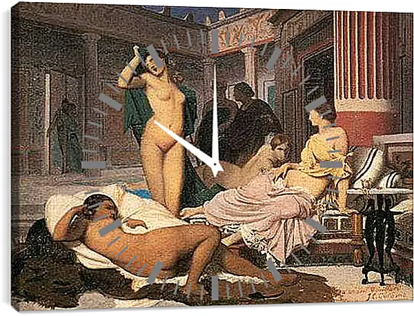 Часы картина - Greek Interior, sketch. Жан-Леон Жером