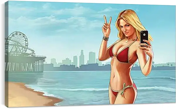 Постер на подрамнике - Заставка. GTA V