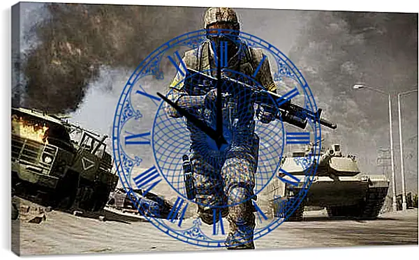 Часы картина - Battlefield: Bad Company 2