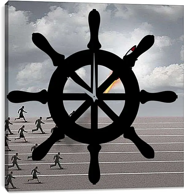 Часы картина - К светлому будущему