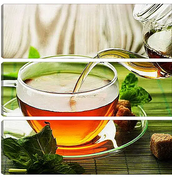 Модульная картина - Чай с сахаром. Чайная Гармония.