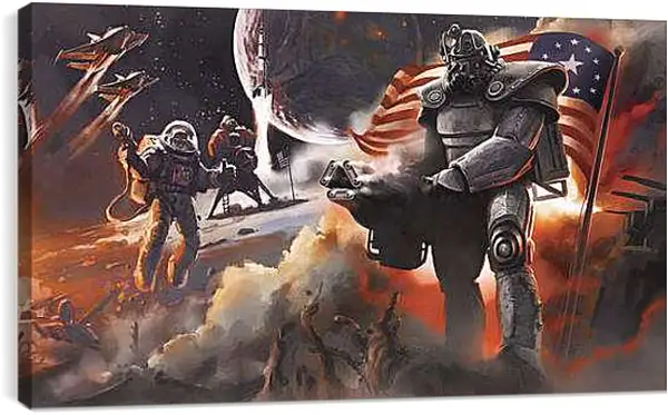 Постер на подрамнике - fallout 4, bethesda softworks, bethesda game studios