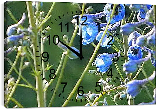 Часы картина - глазами цветов
