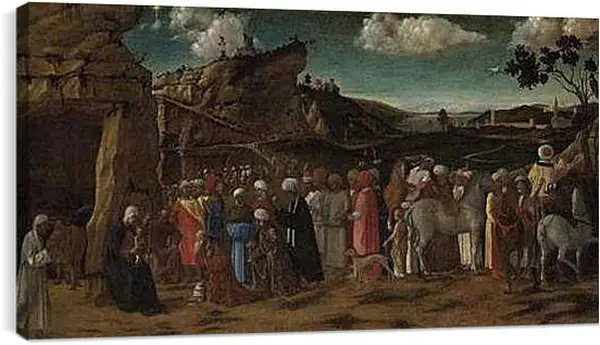 Постер на подрамнике - The Adoration of the Kings. Джованни Беллини