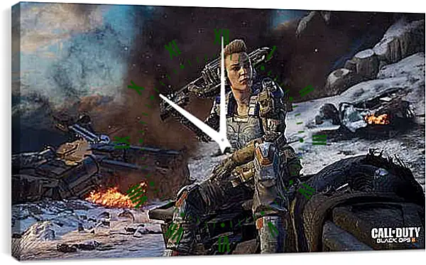 Часы картина - Call Of Duty: Black Ops III
