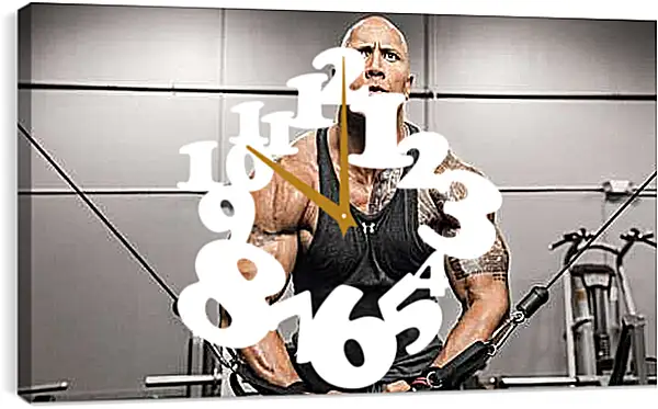 Часы картина - Dwayne Douglas Johnson. Дуэйн Джонсон (Скала)