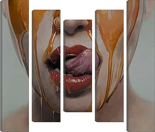 Модульная картина - Алые губки