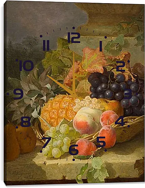 Часы картина - Натюрморт. Стэннард Элоиза Гарриет