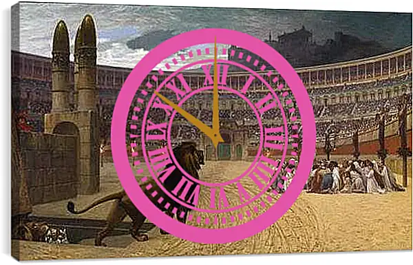 Часы картина - Christian martyrs - Последняя молитва христианских мучеников. Жан-Леон Жером