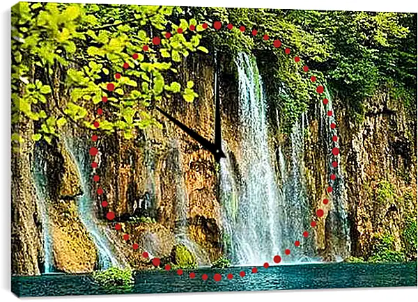 Часы картина - водопад