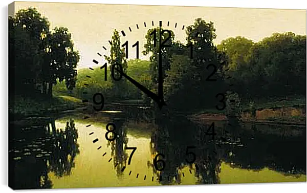 Часы картина - Теплый вечер. Ефим Волков