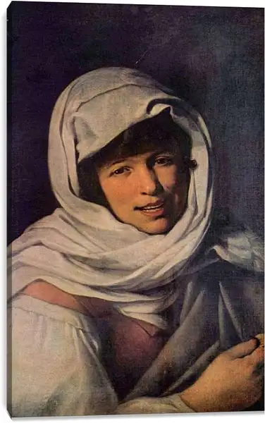 Постер на подрамнике - Девушка с монетой (или Галицийская девушка). Бартоломе Эстебан Мурильо