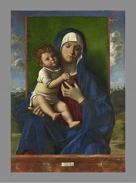 Картина в раме - The Virgin and Child. Джованни Беллини