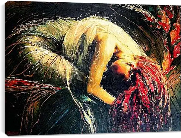 Постер на подрамнике - Рыжеволосая