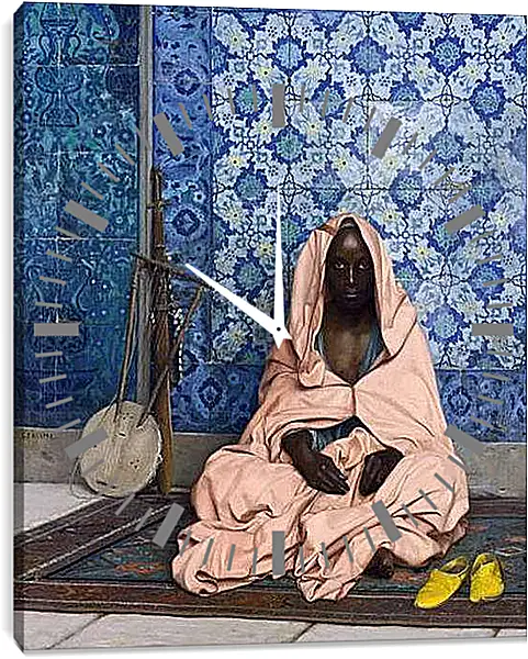 Часы картина - Темнокожий бард. Жан-Леон Жером