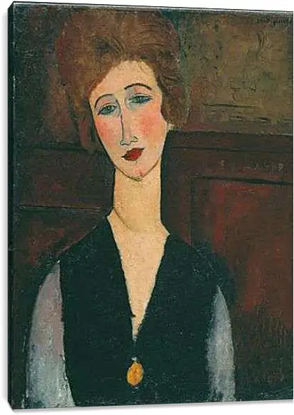 Постер на подрамнике - Portrait of a Woman. Портрет женщины. Амедео Модильяни