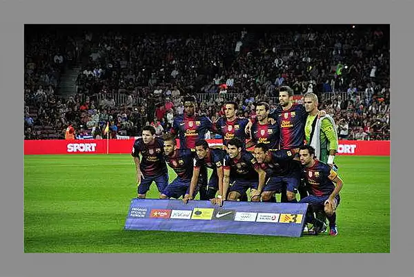 Картина в раме - Фото перед матчем ФК Барселона. FC Barcelona
