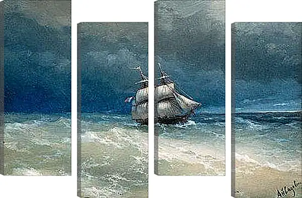 Модульная картина - Бурное море. Иван Айвазовский