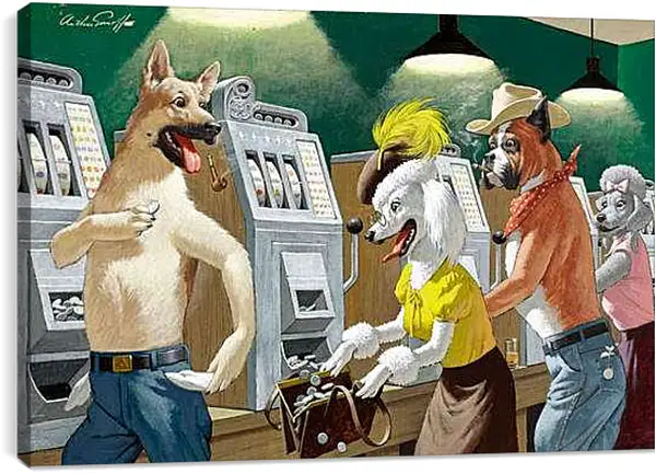 Постер на подрамнике - Игровые автоматы