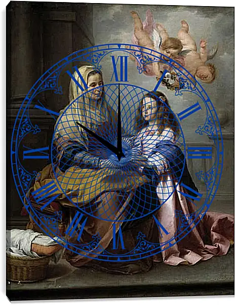 Часы картина - Детство Марии. Бартоломе Эстебан Мурильо