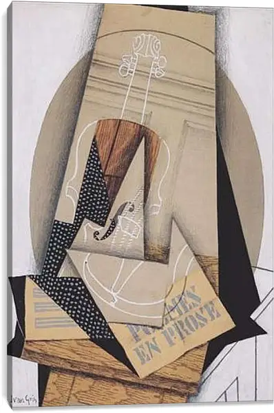 Постер на подрамнике - Komposition mit Violine. Хуан Грис