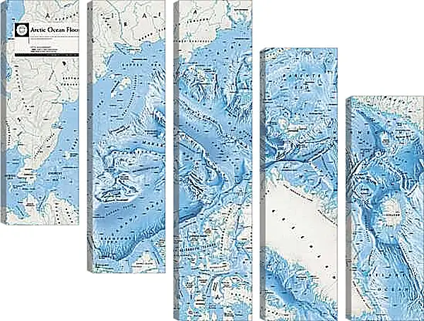 Модульная картина - Карта Арктической зоны