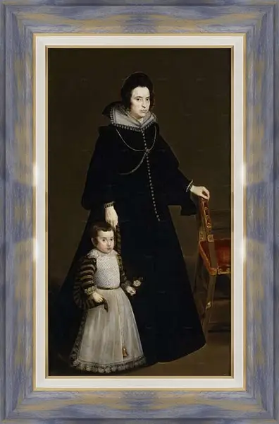 Картина в раме - Antonia de Ipenarrieta y Galdos and her son Luis. Диего Веласкес